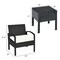 Costway 3PCS Patio Rattan Furniture Set Table & Chairs Set with Cushions Outdoor